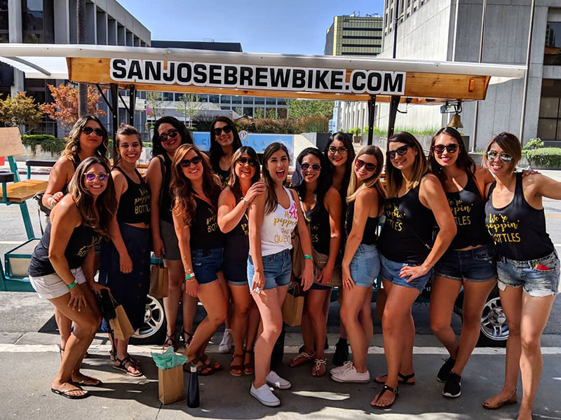 Bachelorette Parties on the San Jose Brew Bike