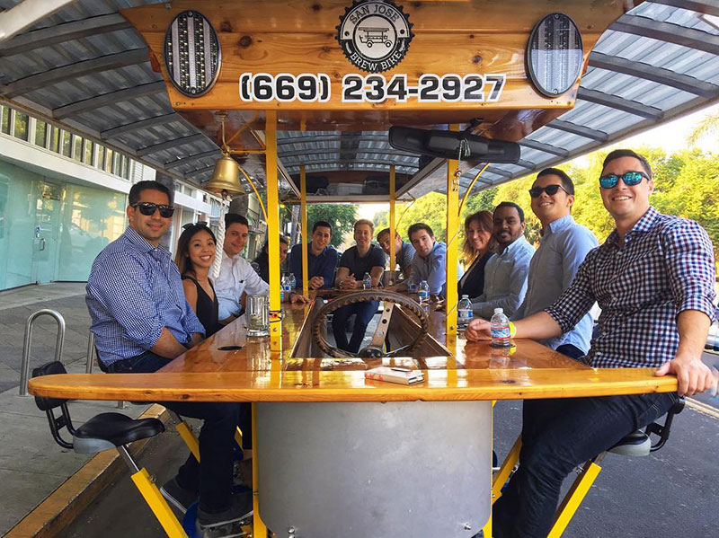 Team Building on the San Jose Brew Bike