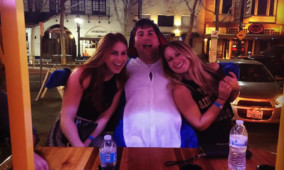 Celebrating on a Bar and Brewery Tour